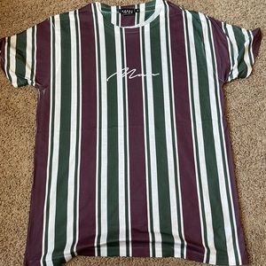 boohooMAN Striped T Shirt